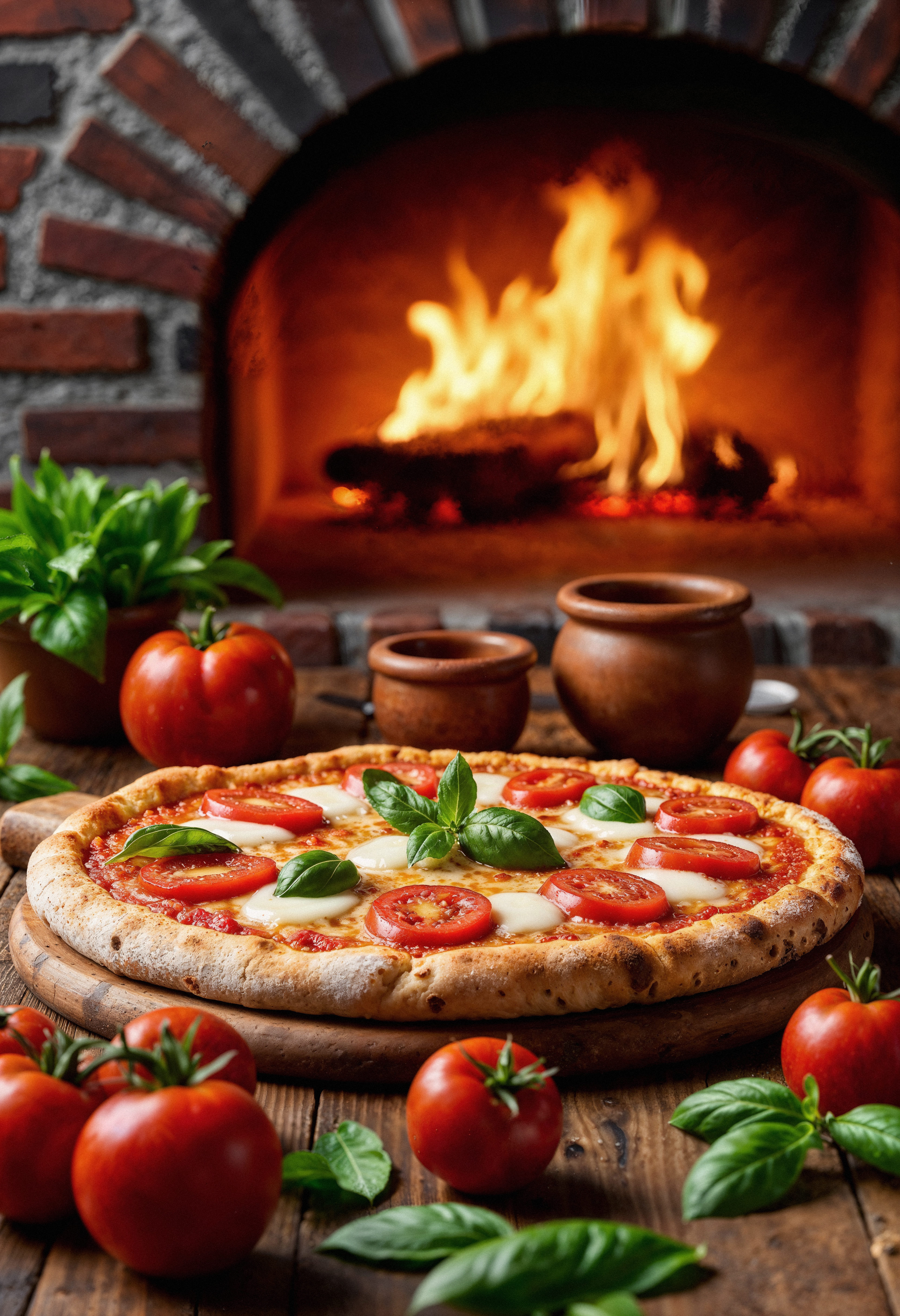 Pizza napolitana artesanal saindo do forno